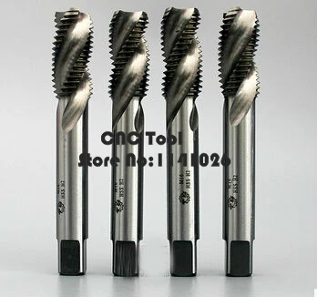 M3/m4/m5/m6/m8/m8 * 1/m10/m10*1/m12*1/m12*1.5 máquina de aço de alta velocidade torneiras espirais com sulcos, com 10 peças torneira de rosca espiral