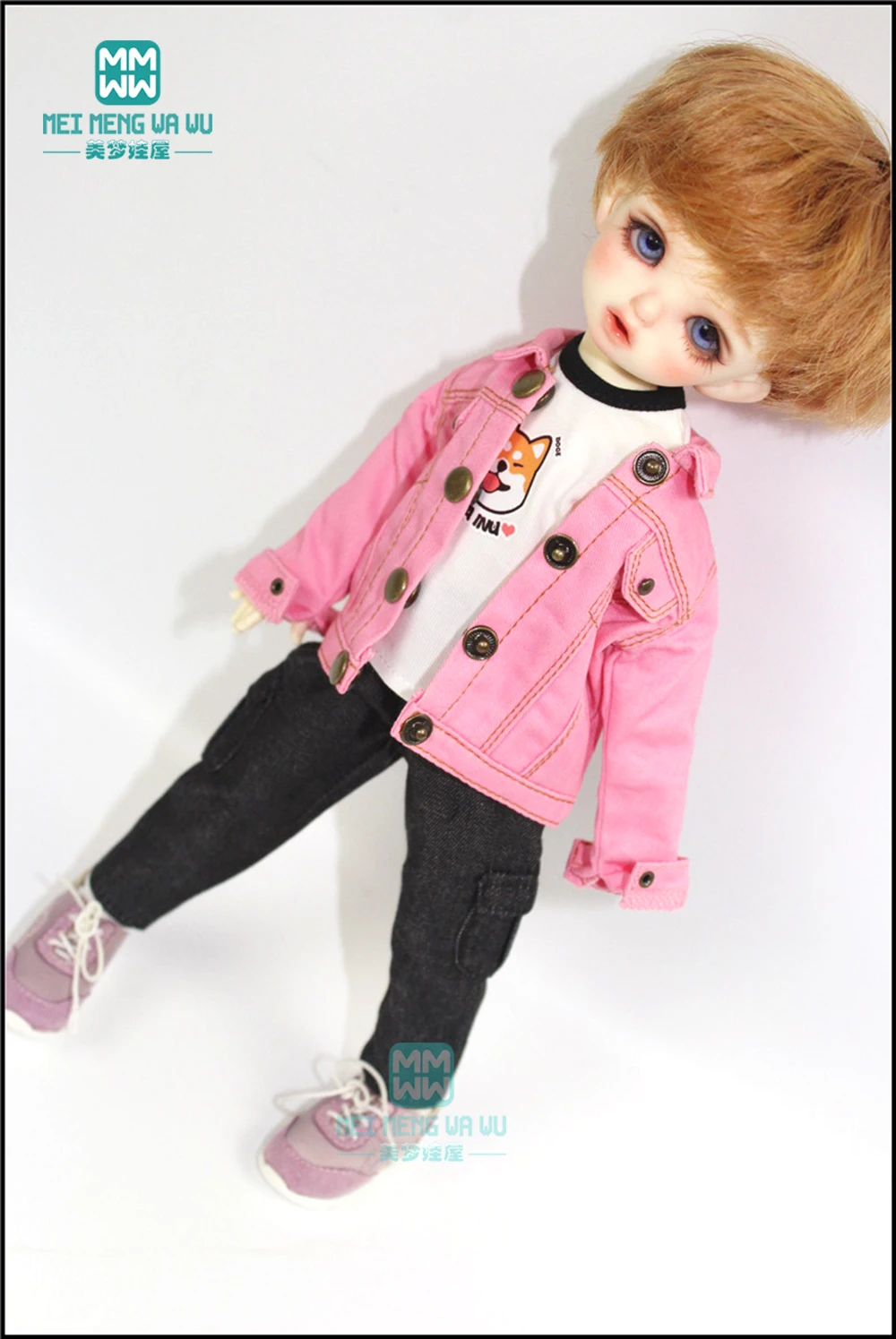 

BJD accessories for 27cm-30cm 1/6 BJD YOSD doll fashion denim jacket, T-shirt, casual pants