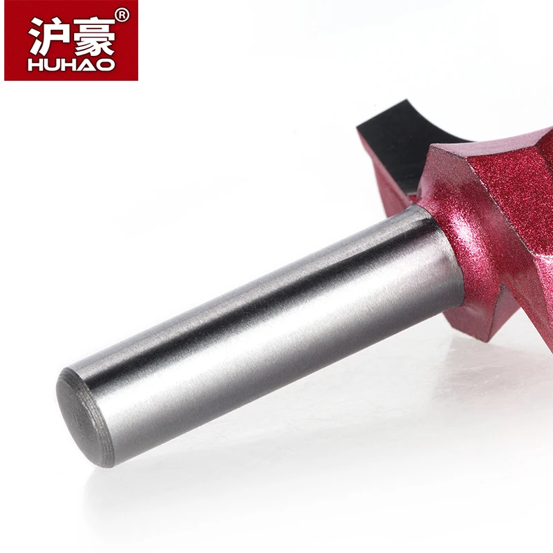 Huhao-Carbide Router Bits com Rolamento, Redondo Cove Box Bit, Nariz Redondo CNC, Moinho De Madeira, Madeira, 8mm Shank, 1Pc