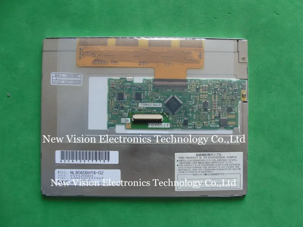 

NL8060BH18-02 NL8060BH18-02W Brand New Original 7.2 inch LCD Screen Display Panel for Industrial Application