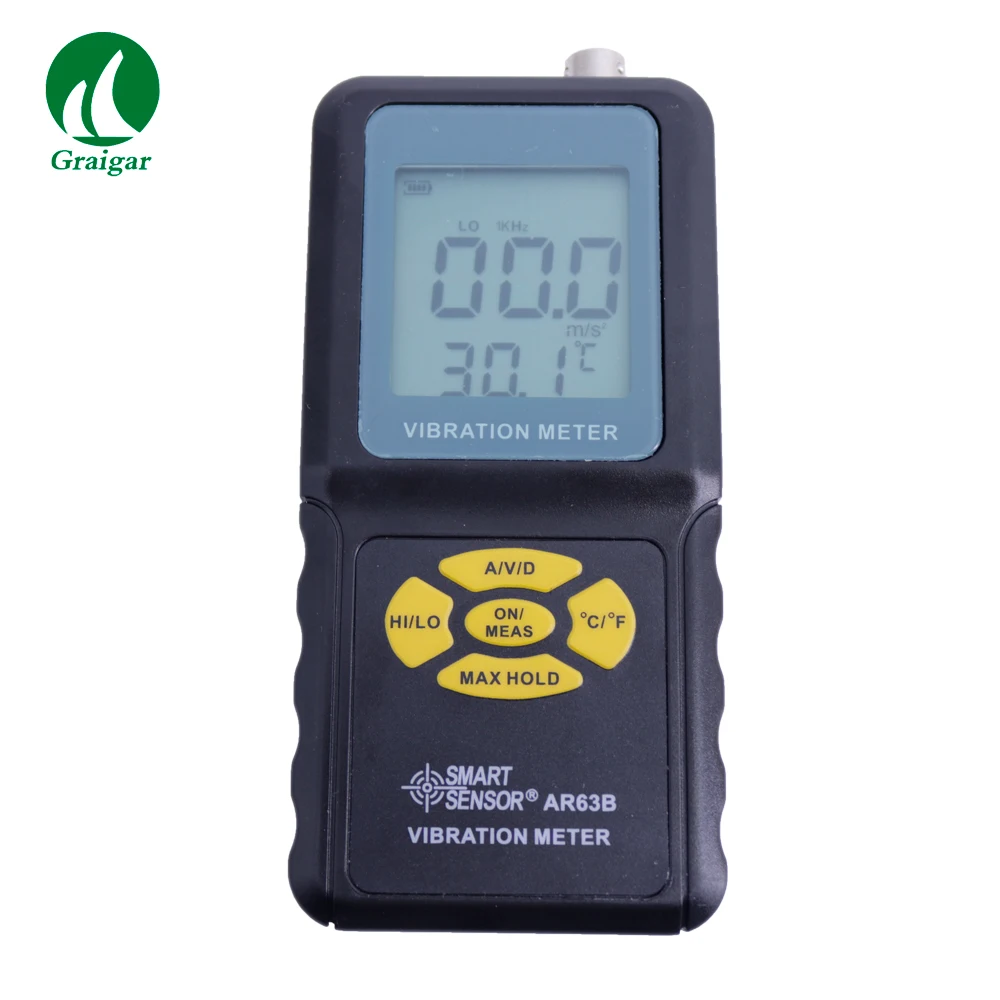 Smart Sensor AR63B High Precision Digital Vibration Meter Tester Vibration Gauge Vibration Analyzer 0.1~199.9m/s