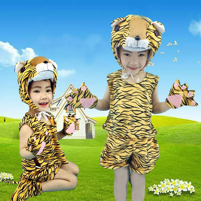 Kindergarten animals costume little horse chicks pony tiger calf costumes show girls stage clothing cosplay costumes kids adult