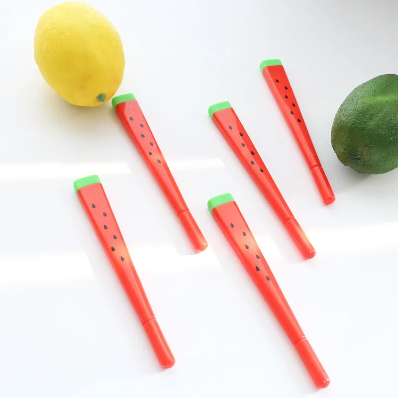 

36 Pcs/lot Cute Gel Pen Novelty Watermelon 0.5mm Black Ink Signature Pen Office School Supplies Escolar Kids Gift Canetas