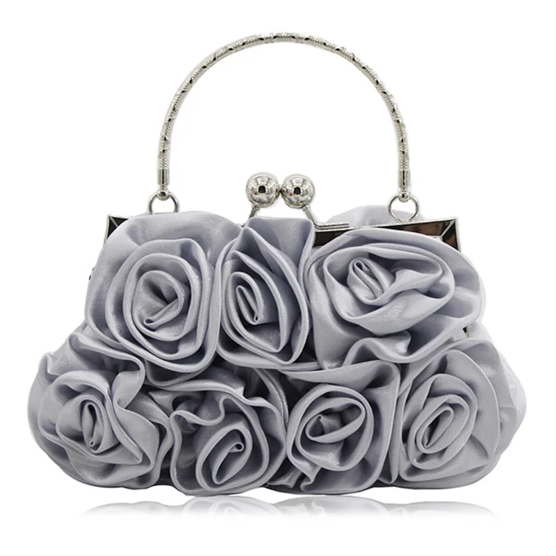 DAIWEI Women\'s Fashion Bag Evening Bag Flower Bride Bag Purse Full dress Party handbag Wedding Clutch Women Gift flower bag