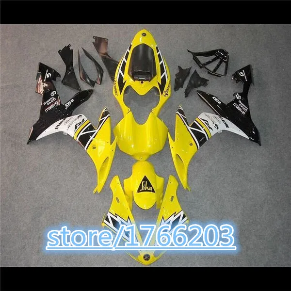 

fairing kit for YZF R1 04 05 06 YZF-R1 04-06 Yellow white black YZF1000 YZF R1 2004 2005 2006 Fairings Ning