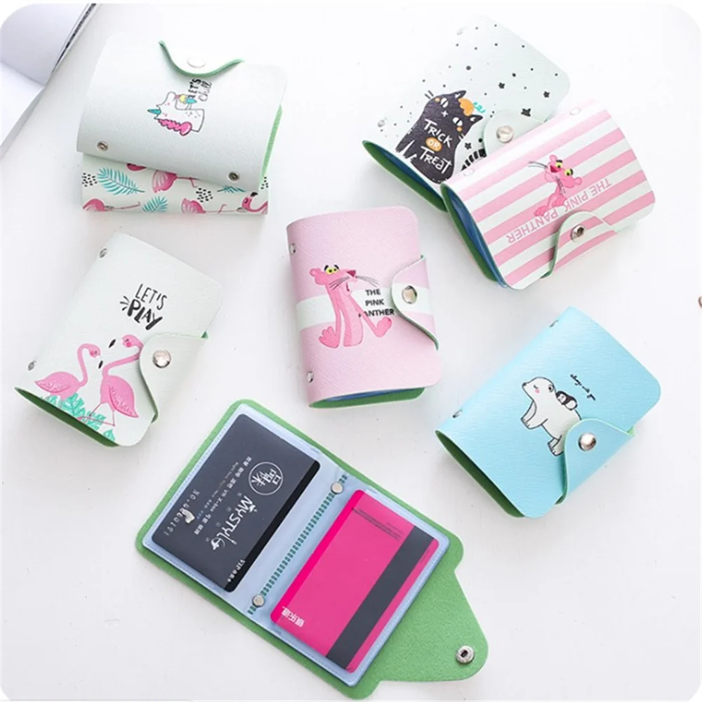 High Quality Cute Carton Snap-in type Children card holder  Material PU+PVC