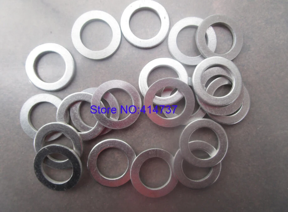 1000pcs/ lot High Quality 19*25*1.5mm aluminum flat washer   Aluminum sealing ring m19*25 Custom-made