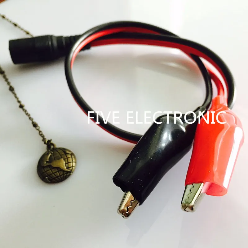 1.0SQMM cooper connector cable alligator clip to 5.5*2.1mm DC female  Plug cable for storage battery