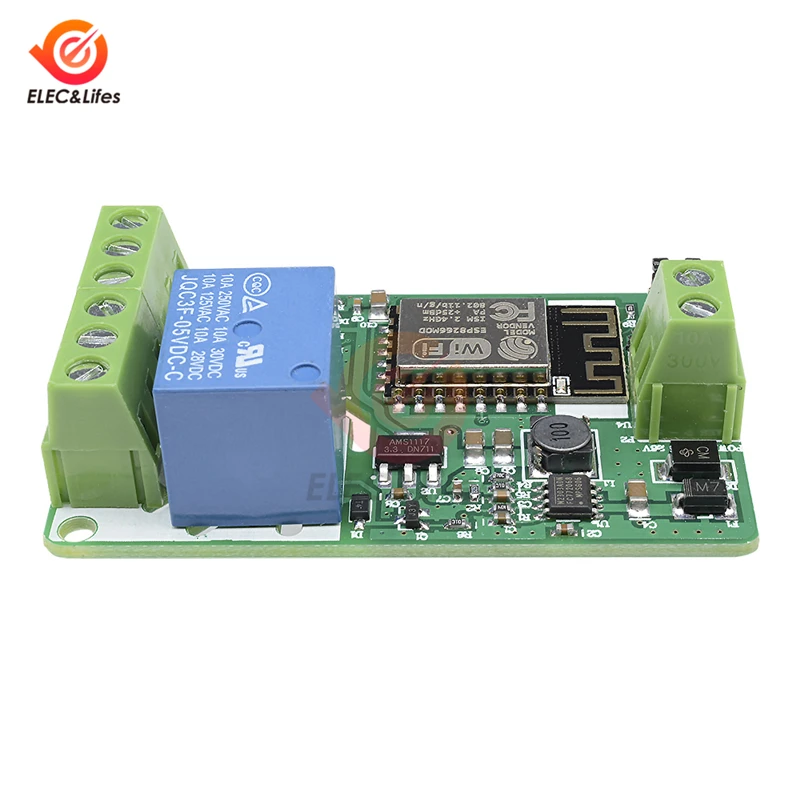 DC 12V 24V Relay Shield WiFi Board Wireless Module ESP8266 ESP-12F Network Relay module control Switch Output 220V 10A ESP12F