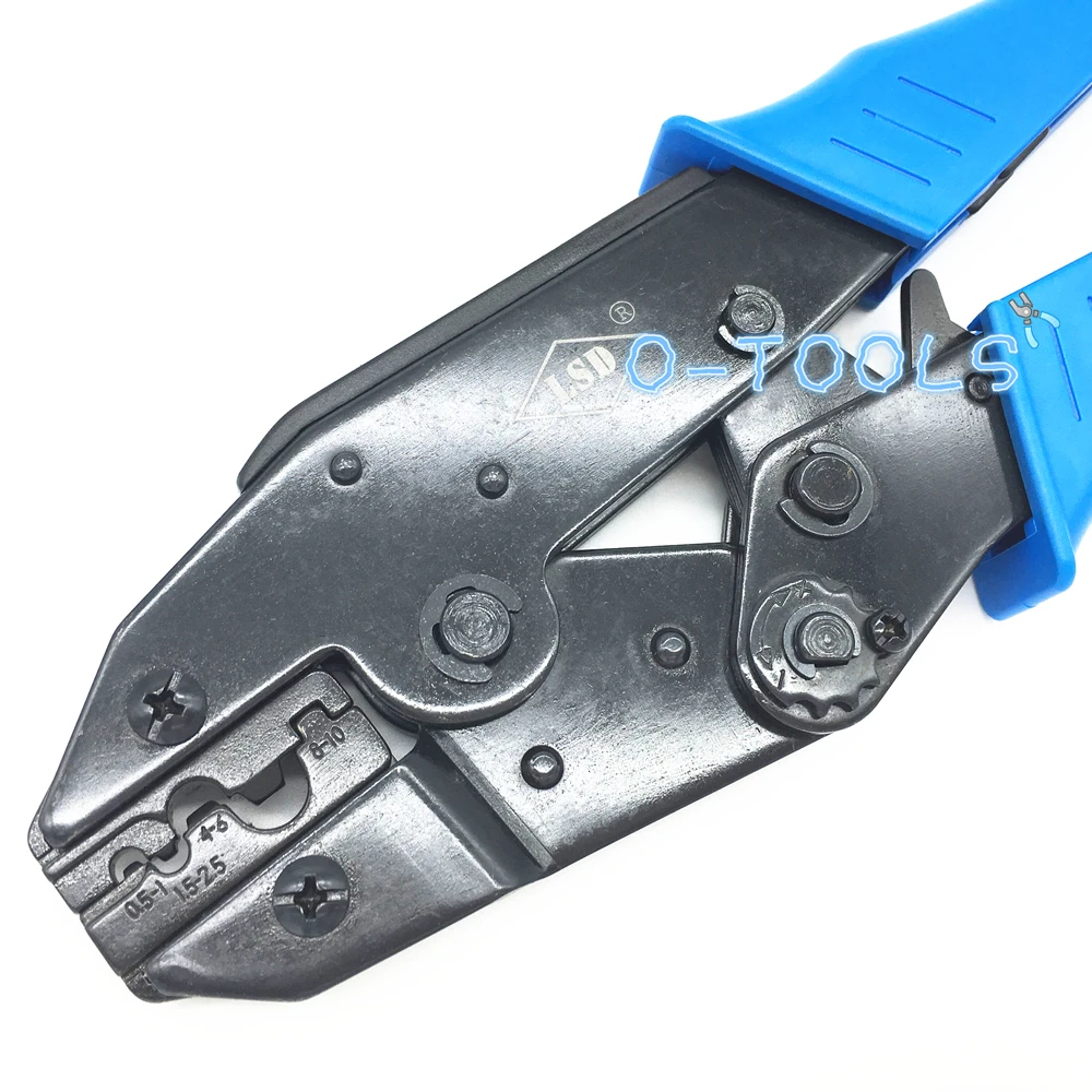 Ratchet Crimping Tool for non-insulated cable link 0.5-10mm2 terminal crimping pliers 16-8AWG LS-101