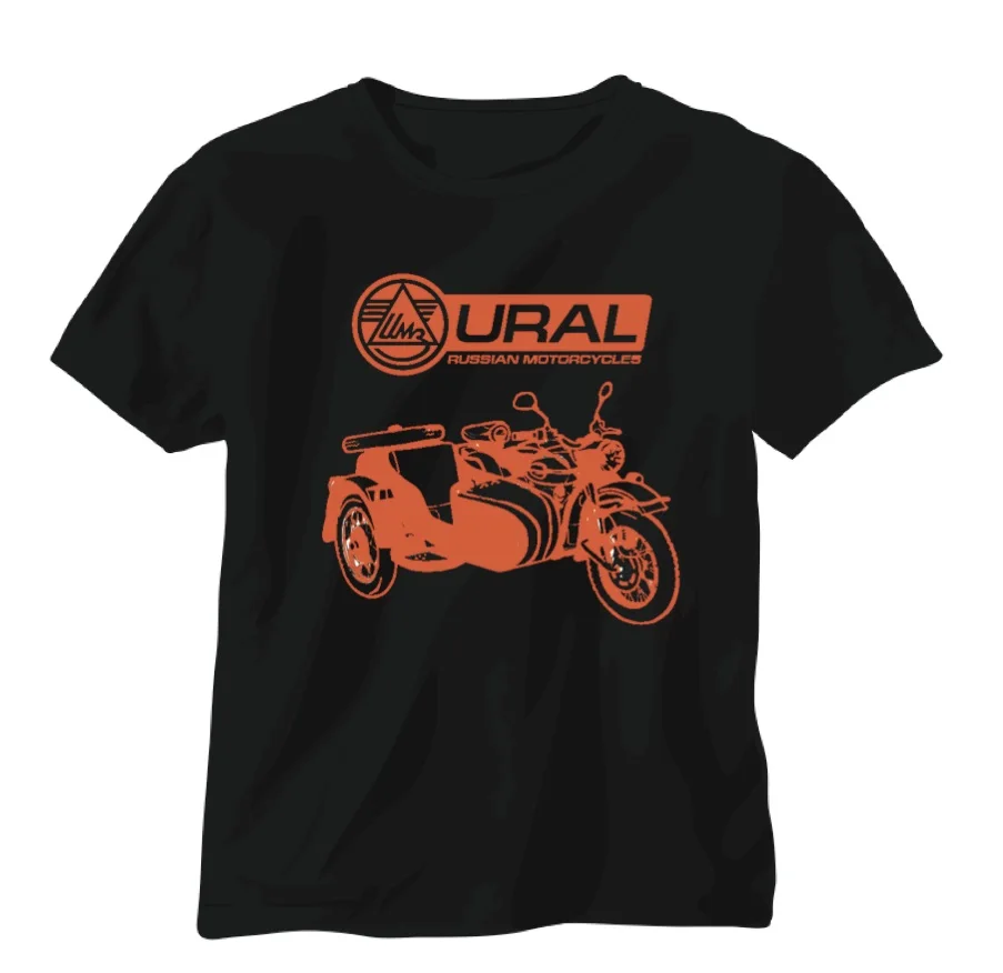 Ural Russian Sidecar Vintage Military Motorcycle Motorbike Top Quality Men\'S Short Sleeve Creative Design Printed Funny T Shirt