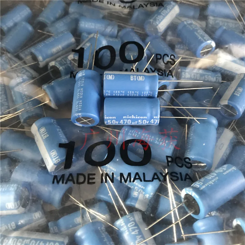 2020 hot sale 10pcs/30pcs nichicon 50V 470UF 13*25MM BT high temperature 125C power audio filter capacitor free shipping