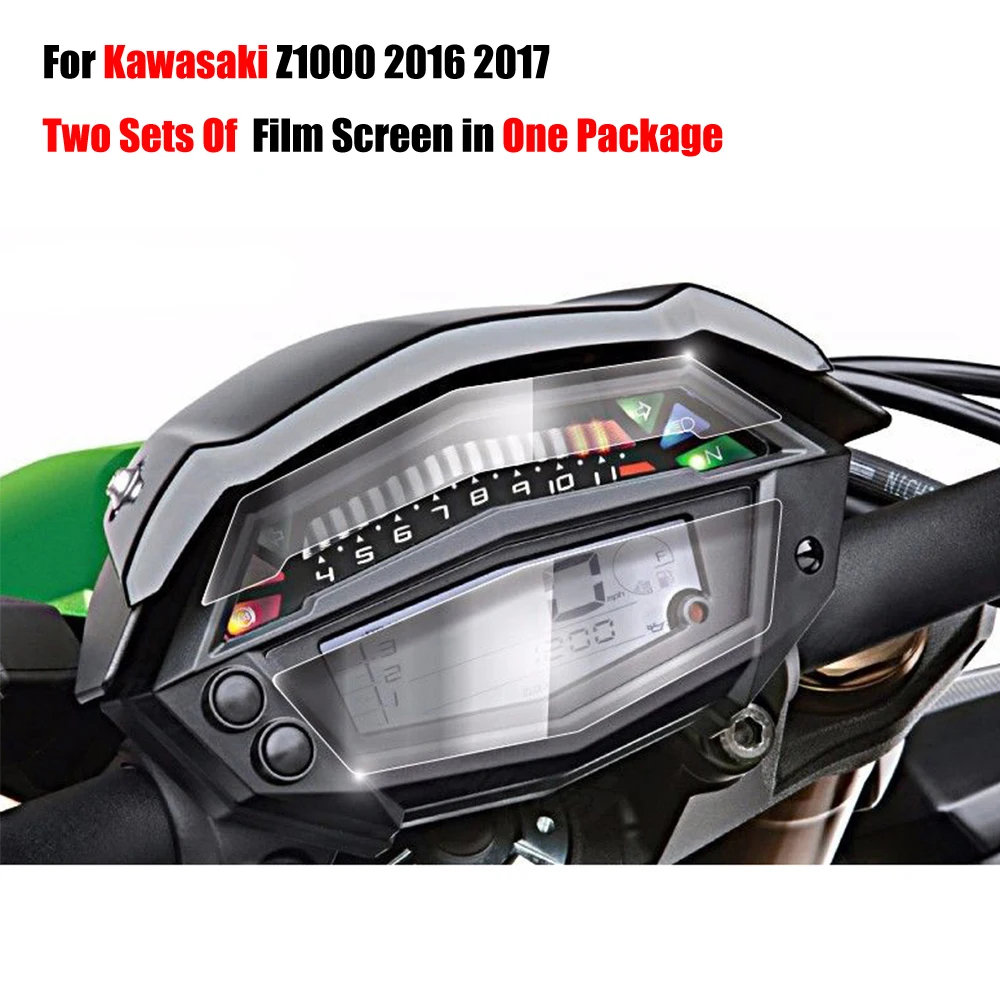 

Two Sets Film Screens In One Parcel For Kawasaki Z1000 Z 1000 2016 2017 Cluster Scratch Protection Film Screen Protector