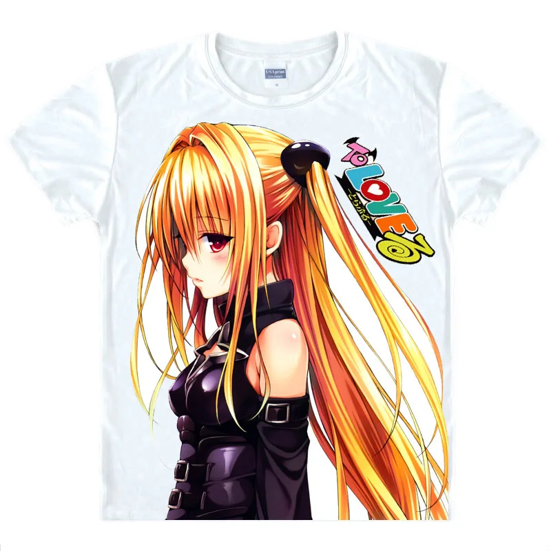 Coolprint Japanese Anime Shirt To Love-Ru T-Shirts Multi-style Golden Darkness Yami Momo Velia Deviluke Cosplay Costume Kawaii