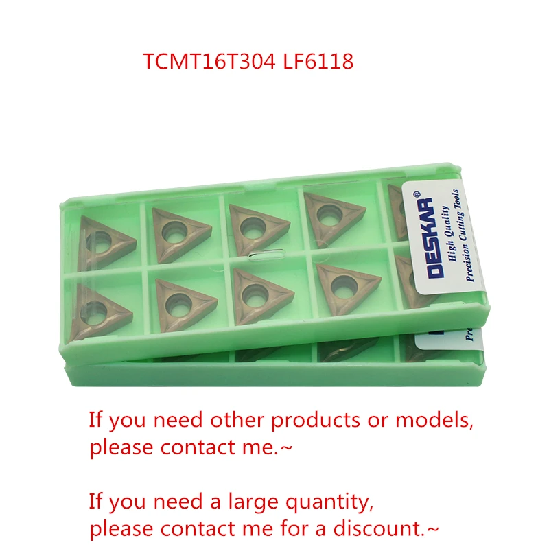Imagem -02 - Inserções do Carboneto Deskar Tcmt110204 Tcmt110208 Tcmt16t304 Tcmt16t308 Lf6118