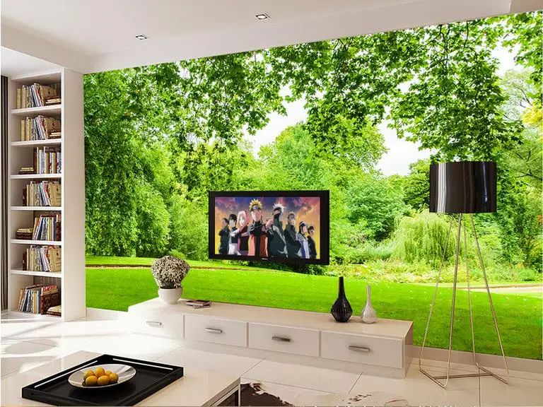 

customize luxury wallpaper Green grass landscape 3d wall murals wallpaper home decor living room wallpaper modern