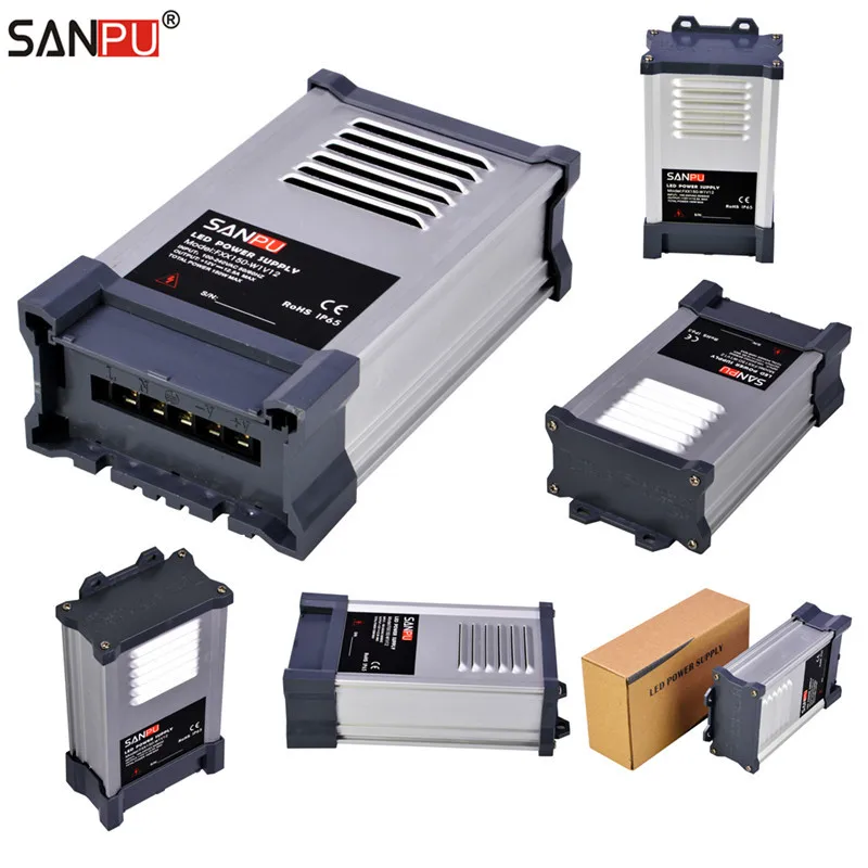 SANPU LED Power Supplies 12V 150W Rainproof 110V 220V AC to DC Light Transformers Switch Drivers Full Container Load Wholesale