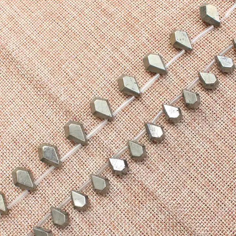 

Natural Pyrite Faceted waterdrop shape Beads 15inch per strand,For DIY Jewelry Making !We provide mixed wholesale for all items!