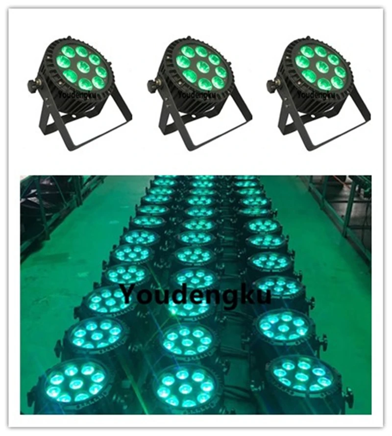 6 pieces outdoor waterproof mini led par can 9x10w rgbw led flat par light 4 in1 ip65 led par light