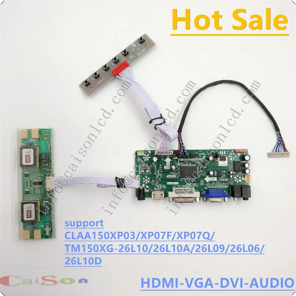 

DVI/VGA/AUDIO/ of LCD Driver Board support CLAA150XP03/XP07F/XP07Q/TM150XG-26L10/26L10A/26L09/26L06/26L10D