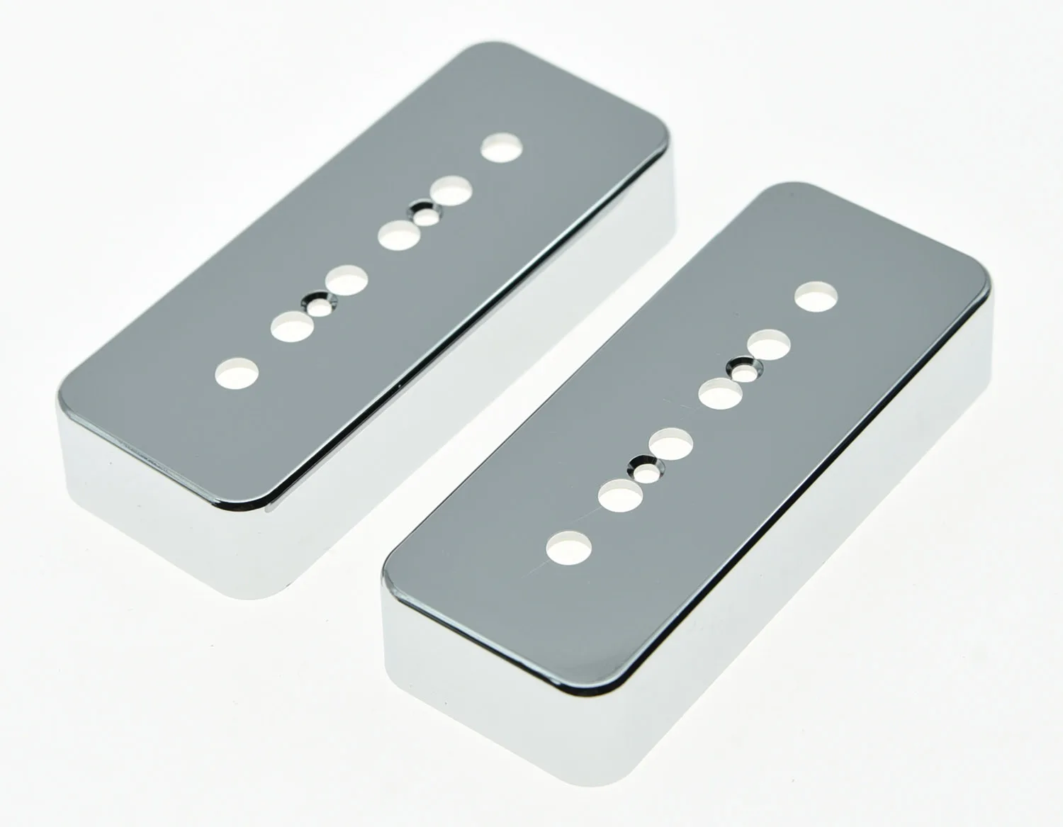 KAISH Set of 2 Plastic Chrome LP Soap bar Guitar Pickup Covers P90 Cover fits LP