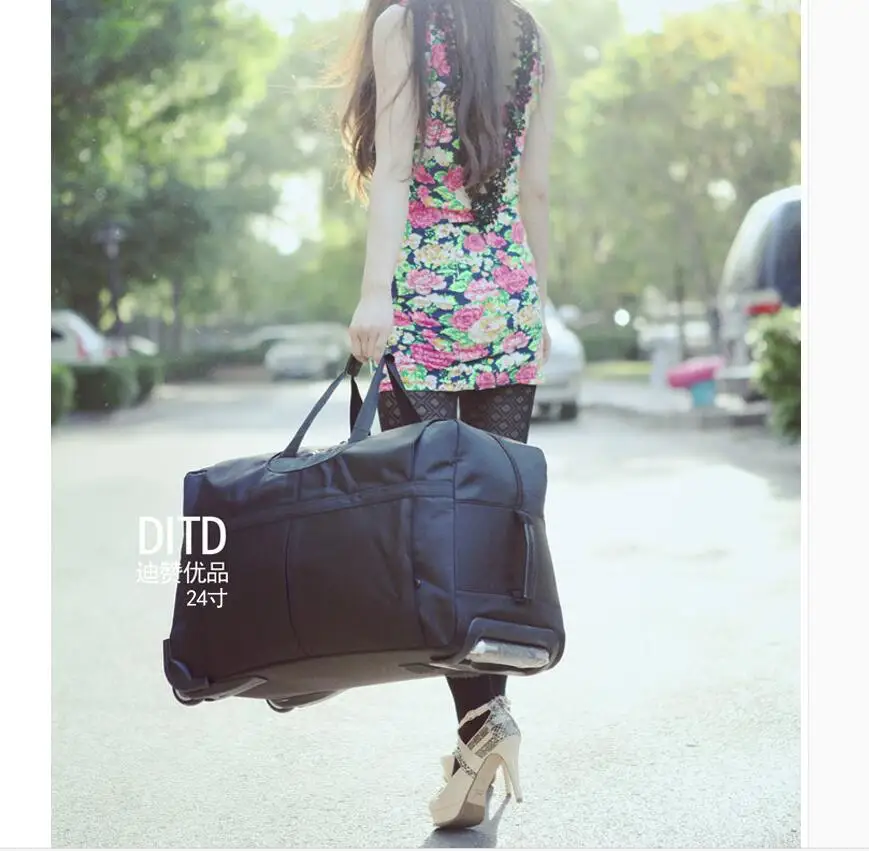 24 Inch Travel trolley Luggage bags men Travel trolley Rolling bags Women wheeled Backpacks Business baggage suitcase on wheels