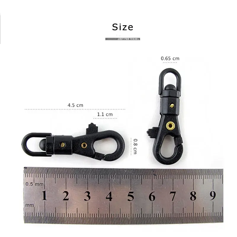 10 Pcs Carabiner Rotatable Buckle Clip Quickdraw Key Chain Paracord Backpack EDC outdoor