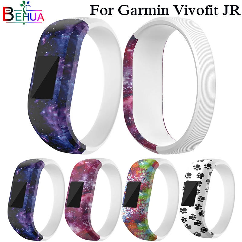 

Colourful Watch Band Small Replacement Wrist Band Silicone Strap Clasp For Garmin vivofit JR Watch Loop Waterproof Watch Straps