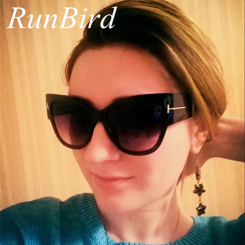 

RunBird Fashion Brand Designer Vintage Cat Eye Sunglasses Women Sunglasses Men Shades Oversized Glasses Lunette de soleil R005