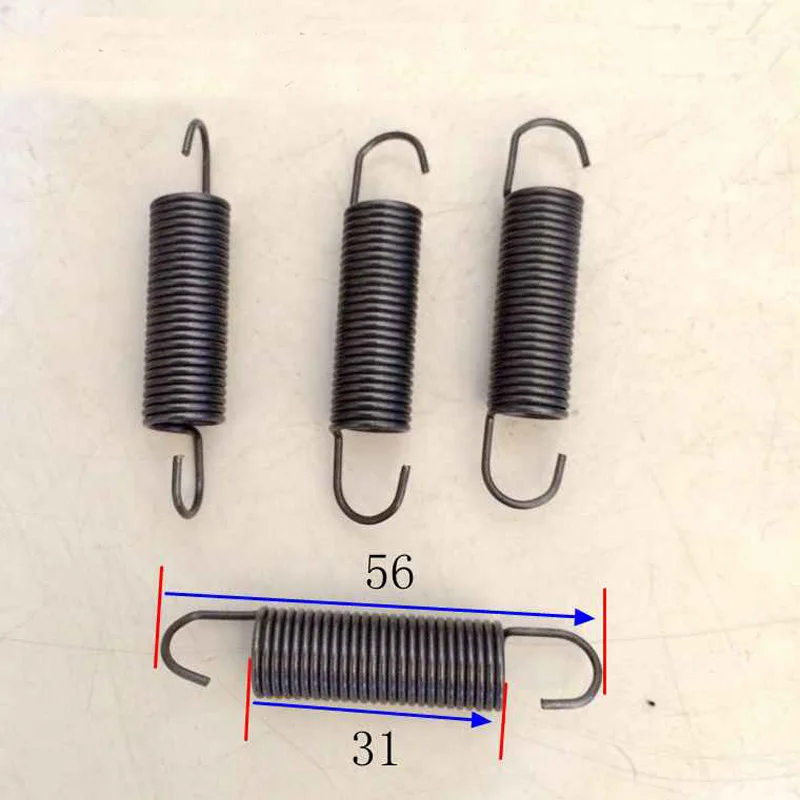 Back Tension Straight Hook Extension Spring Wire Diameter 1.2 Outer Diameter 11mm Total Long 56mm Drag Spring 20pcs