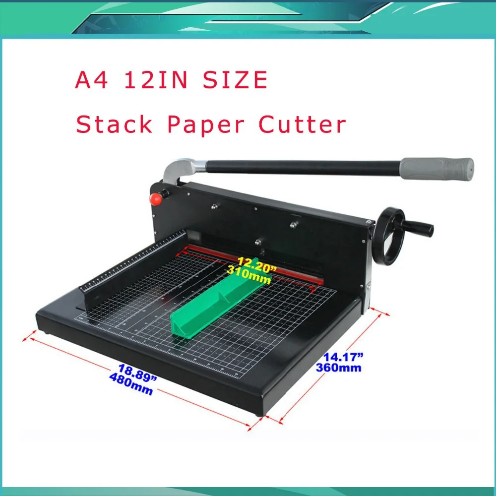 

Heavy Duty 12.2" A4 Size Stack Paper Cutter Brand New 15KG All Metal Ream Guillotine 12In