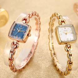 Small Mother-of-pearl Women's Watch Julius Japan Quartz Hours Fine Fashion Dress Bracelet Rhinestone Birthday Girl's Gift Box