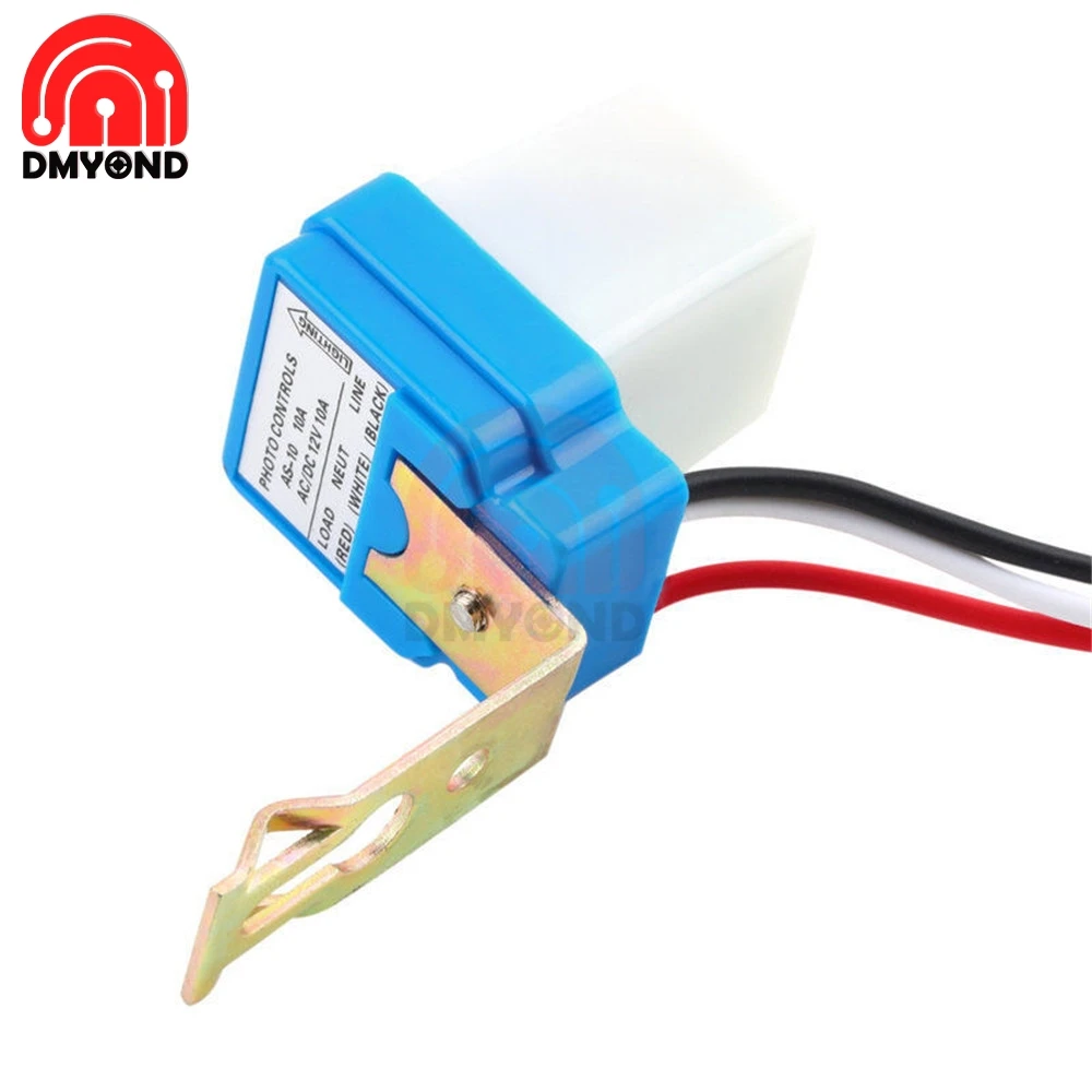 DC 12V 24V AC 220V Switch Automatic Auto On Off Photocell street Light Switch  Photo Control Photoswitch Sensor 50-60Hz 10A