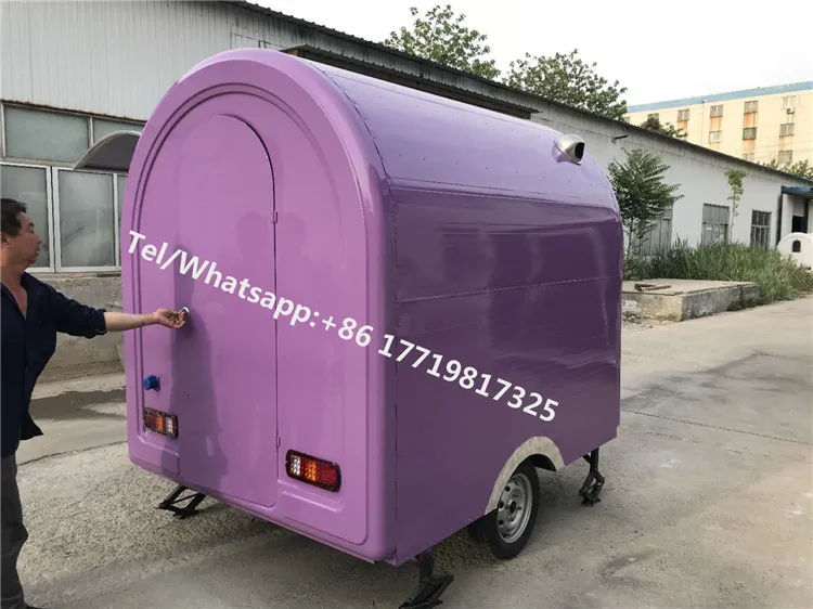 Customized color food cart mobile ice cream cart vending truck for sale