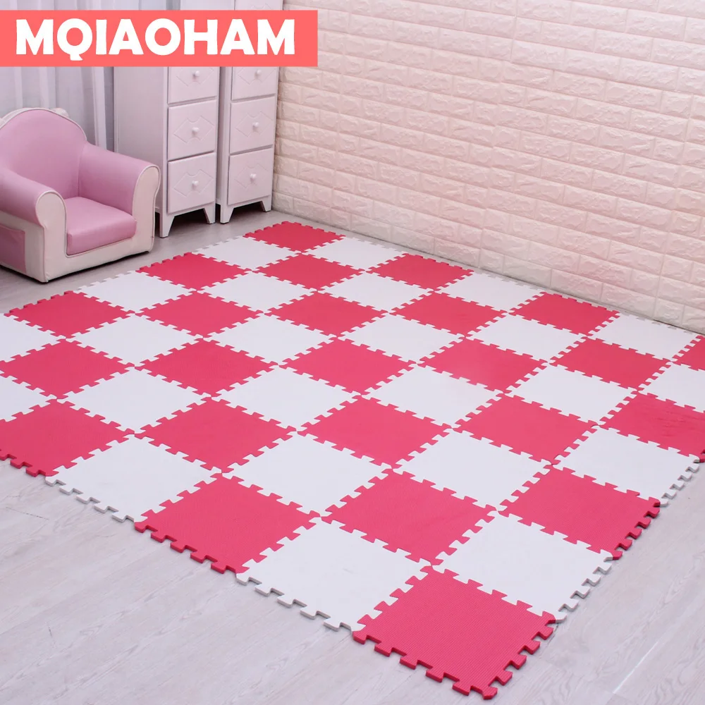 MQIAOHAM Baby EVA Foam Puzzle Play Mat /kids Rugs Toys carpet for childrens Interlocking Exercise Floor Tiles,Each:30cmX30cm