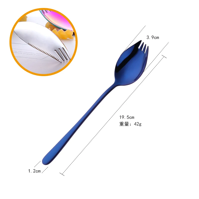 Nieuwe 3 In 1 Spork Fit Lepel Vork Multi-Functionele Servies Outdoor Reizen Camping Wandelen Bestek Gebruiksvoorwerpen Triple Picknick gadget
