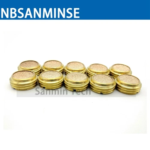 10 teile/los nbsanminse sp Typ Messing Schall dämpfer Abluft schall dämpfer Sinter kupfer Schall dämpfer Filter pneumatisch 1/8 1/4 3/8 1/2 Gewinde – Detail 1