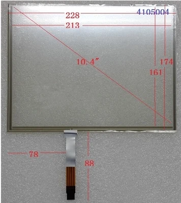 4105004 New 228*174 mm 10.4 inch 4 line touch screen industrial control touch panel