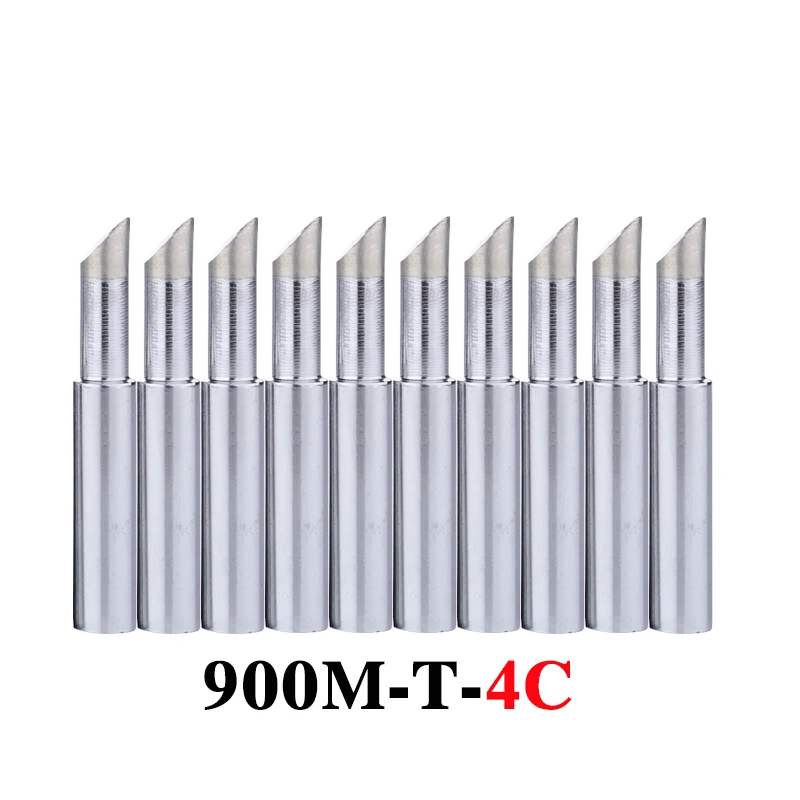 10PCS/Set 900M-T-4C Welding Tool Lead-Free Replacement Soldering Iron Tips For 936 Soldering Station Rework Repair Tool