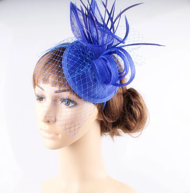 Attractive Sinamay Wedding Fascinator Headpiece Cocktail Headwear Grand Event Bride Millinery For Ladies Hair Accessories XMF04