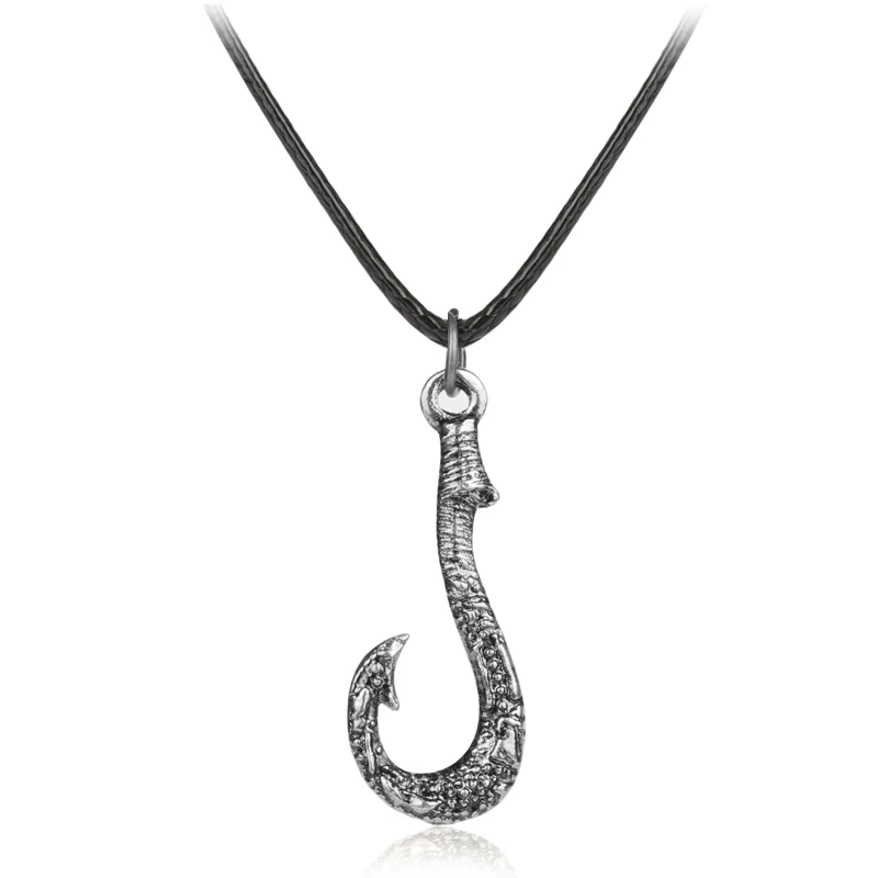 MQCHUN Film Moana Necklace Retro Punk Maui Fish Hook Pendant Necklace Chokers Cartoon Anime Jewelry For Boy Girl Gifts -30