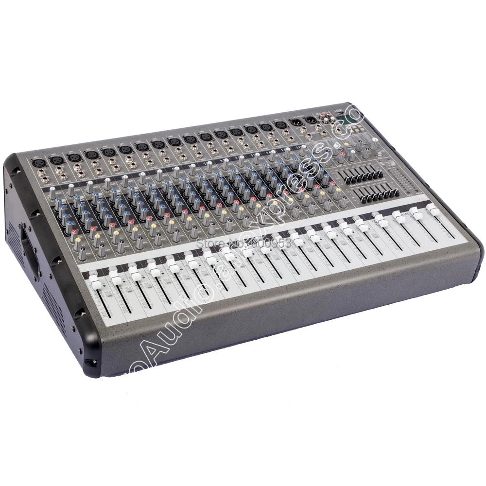 Professional  4000W Power Amlifier 16 Channel Mixing Console Stage Microphone Music Mixer USB Two in one function -MICWL PRM1660