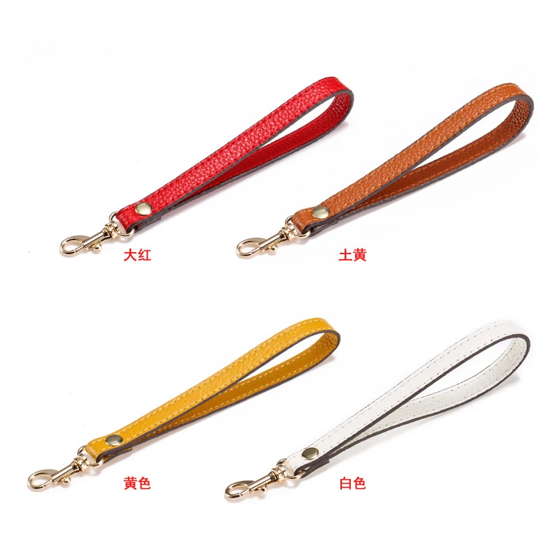 First Layer Leather Hand Straps Bag Accessories Leather Bag Handles with Lychee pattern 18 cm * 1.2 cm Handle Bag Straps 2019