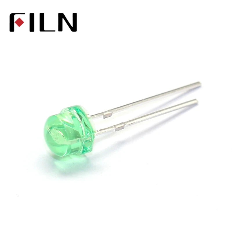 100pcs/lot 5mm diffused green Super Bright bidirectional LED bulbs emitting diode Lamp with 2 pin