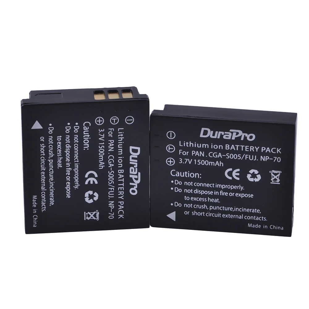 DuraPro 1500mAh CGA-S005 CGA S005 Battery for Panasonic Lumix DMW-BCC12 DMC-LX1 LX2 LX3 FX3 BCC12 For FUJI NP-70 NP 70 Camera