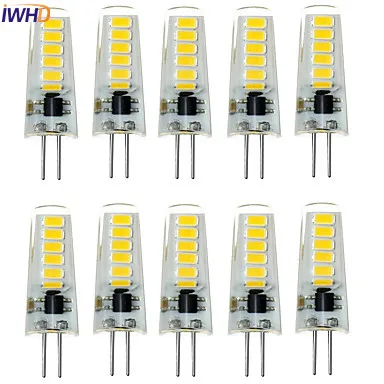 IWHD 10 pcs New G4 LED 12V Bulb SMD5733 1.5W 120LM Waterproof LED Bi-pin Lights replace Halogen Spotlight Chandelier