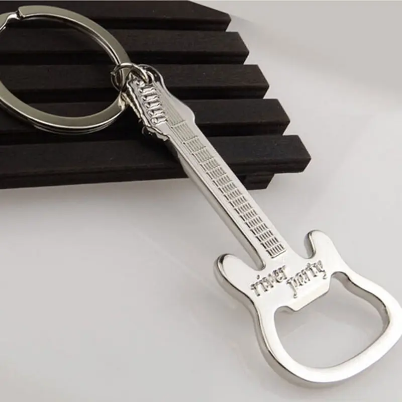 

Gift Zinc Alloy beer guitar bottle opener bottle opener keychain keyring key chain key ring