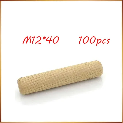 100pcs Per Lot 12mm Diameter Hardwood Round Furniture Fitting Wood Dowel Pin