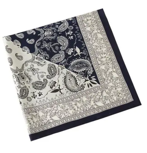 60cm*60cm 2019 Fashion Women Luxury Brand Twill Silk Scarf Bandanna Paisley Print Small Square Scarves Hijab Headband