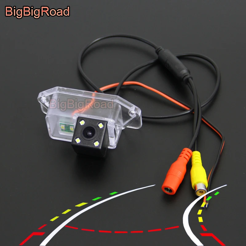 BigBigRoad Car Intelligent Dynamic Trajectory Tracks Rear View Backup Camera For Mitsubishi Galant Lancer IO GT EX 2007 -2015